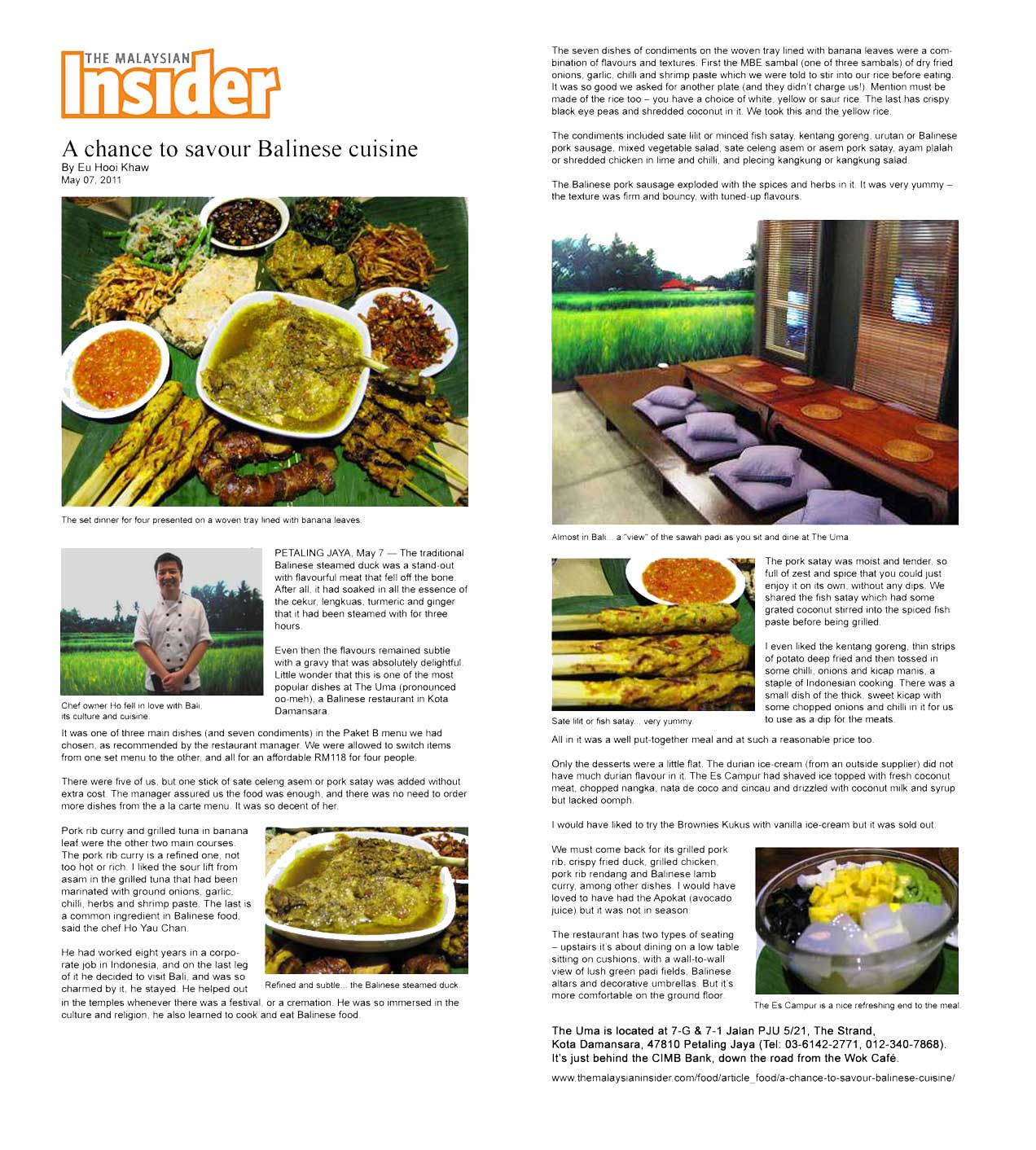 the uma bali restaurant newspaper review malaysian insider themalaysianinsider